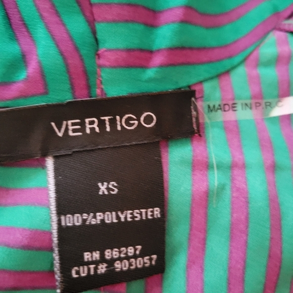 Vertigo Snap Waist Dress • Sleeveless • Striped • Size X-Small - Picture 7 of 7